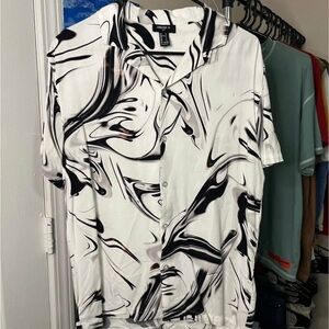 Fashion Nova Black and White Men's Shirt